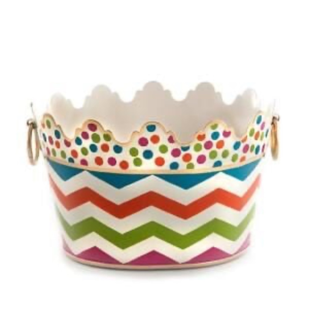 Mackenzie Childs Trampoline Cachepot - White (2 available)